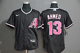 Diamondbacks 13 Nick Ahmed Black Nike Flexbase Jersey,baseball caps,new era cap wholesale,wholesale hats